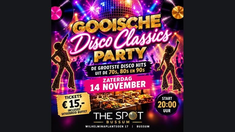 Gooische Disco Classics Party Zaterdag 14-november-2026