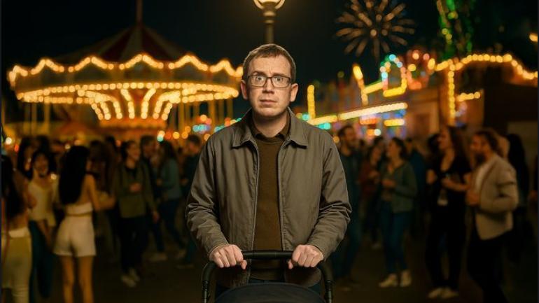 Bert Visscher met het Noordpool Strijkkwartet
