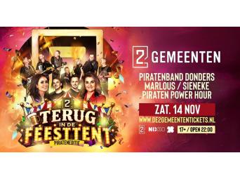 Terug in de Feesttent goes Piraten met o.a. Piraten Power Hour, Sieneke, Piratenband Donders & meer